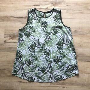 Mario Serrani Green Graphic Sleeveless Tank Top